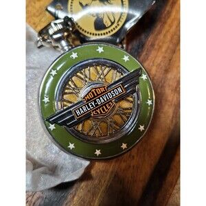 Franklin Mint Harley Davidson 1942 WLA Military Pocket Watch, Pouch. New Battery